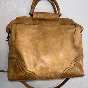 Frye Tan Leather Tote Bag